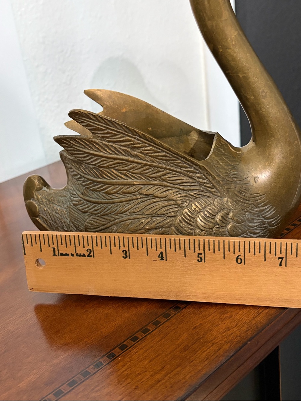 Vintage Brass Swan Planters 3 Piece Set - Picture 7 of 12